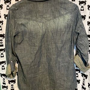 Arizona Large Blue Denim Button Up Good Condition